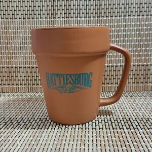 M Ware Gardener‎ TerraCotta Flower Pot Coffee Cup/Mug Brown Hattiesburg